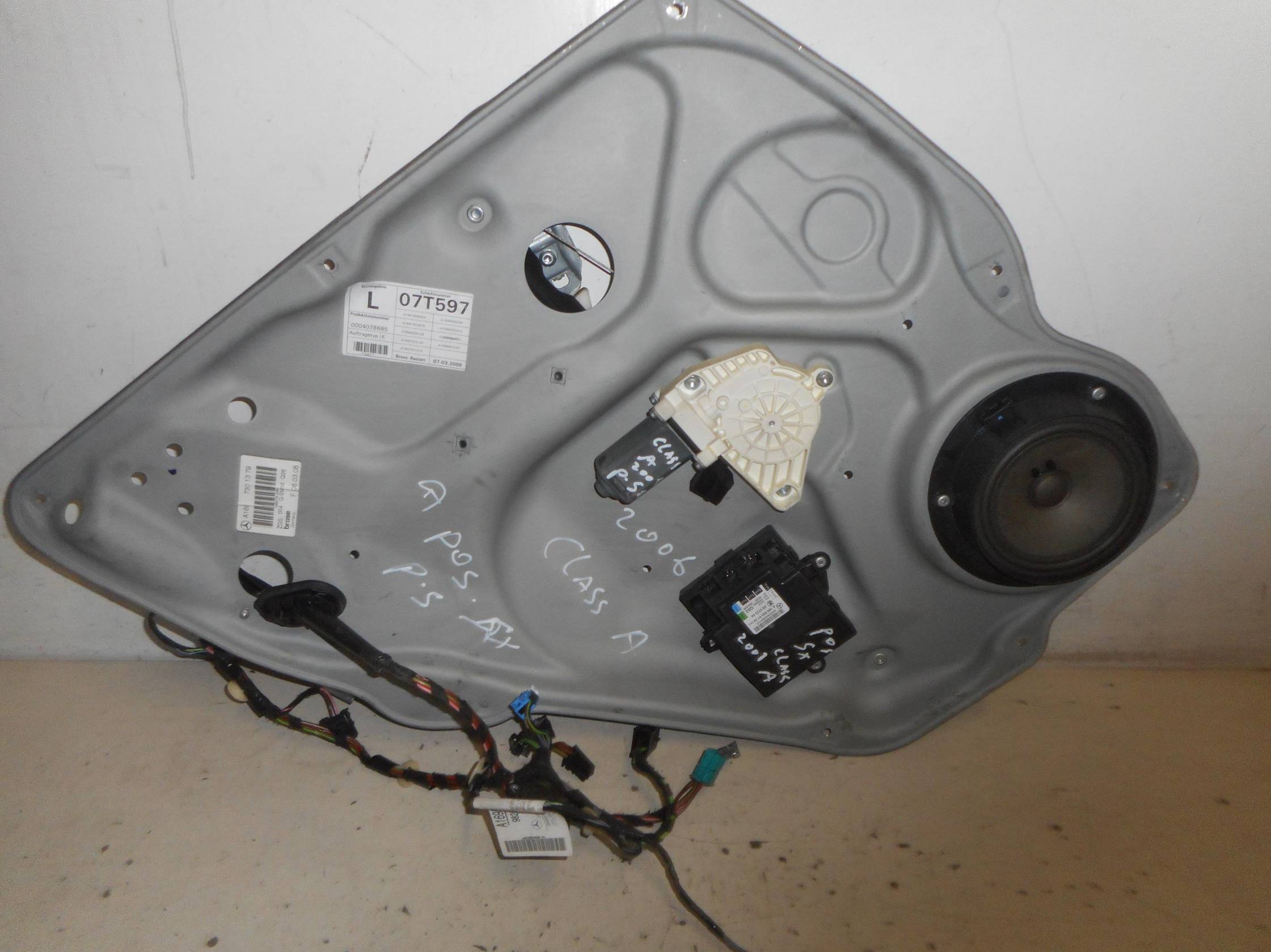 Alzacristallo elettr. porta post. sx.